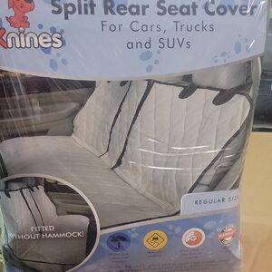 Gray Split Rear Seat Cover for Dogs